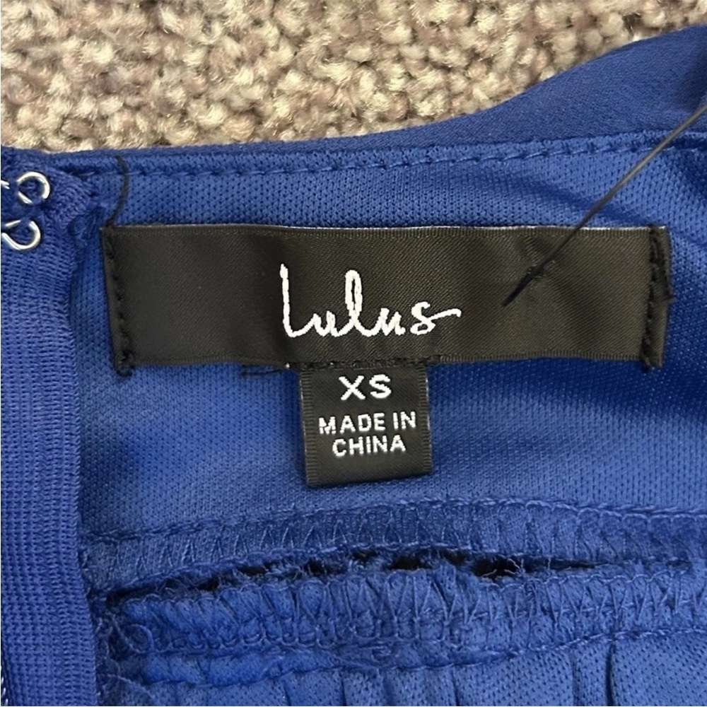 Lulu's Blue Ruffle Midi Dress - Picture 14 of 16